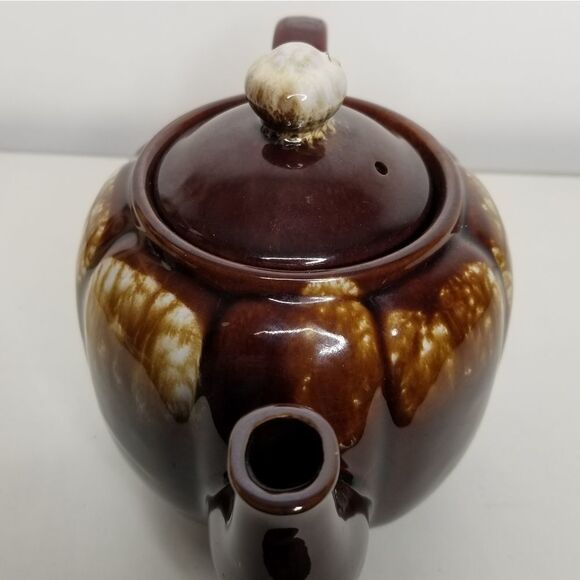 Japan‎ Pottery Brown White Drip Glaze Teapot - Picture 5 of 14
